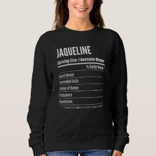 Camiseta Mulheres Jaqueline Nutritional Facts Servindo Tama
