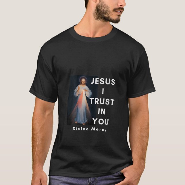 Camiseta Mulheres Jesus Eu Confio Em Você Compaixão Católic (Frente)