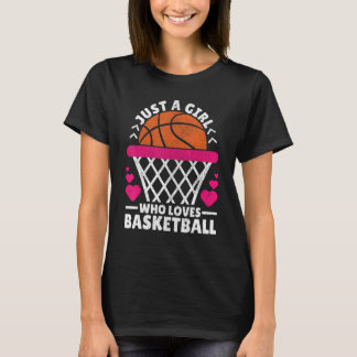 Camiseta Mulheres Jogadoras De Basquete Apenas Uma Menina Q