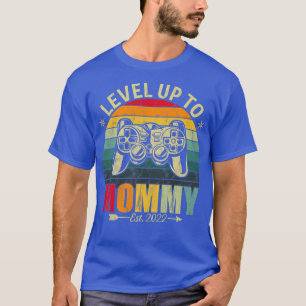 Camiseta Mulheres Jogando Mãe Gravidez Nível de Anúncio de 