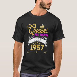 Camiseta Mulheres Julho De 1957 65 Anos 65 Aniversário Rain