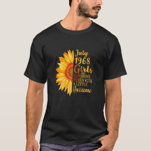 Camiseta Mulheres Julho Meninas 1968 54º Aniversário 54 Ano