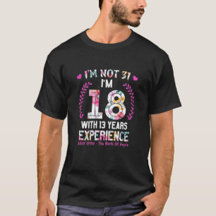 Camiseta Mulheres Julho Meninas 1990 31 Aniversário 31 Ano