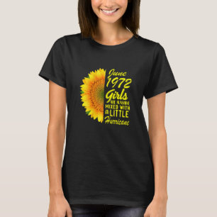 Camiseta Mulheres June Girls 1972 Sunflower 50th Birthday