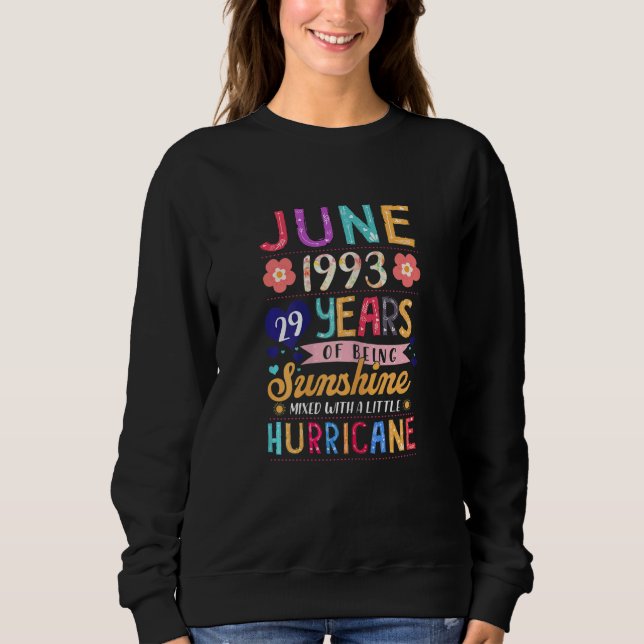 Camiseta Mulheres Junho De 1993 29 Anos De Incrível Floral (Frente)