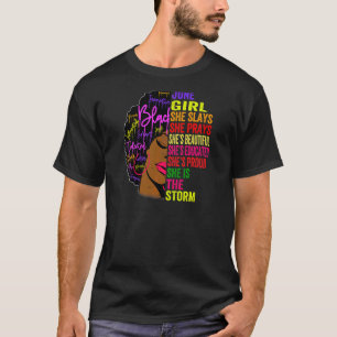 Camiseta Mulheres Junho Menina Apresenta Praias Afro Histór
