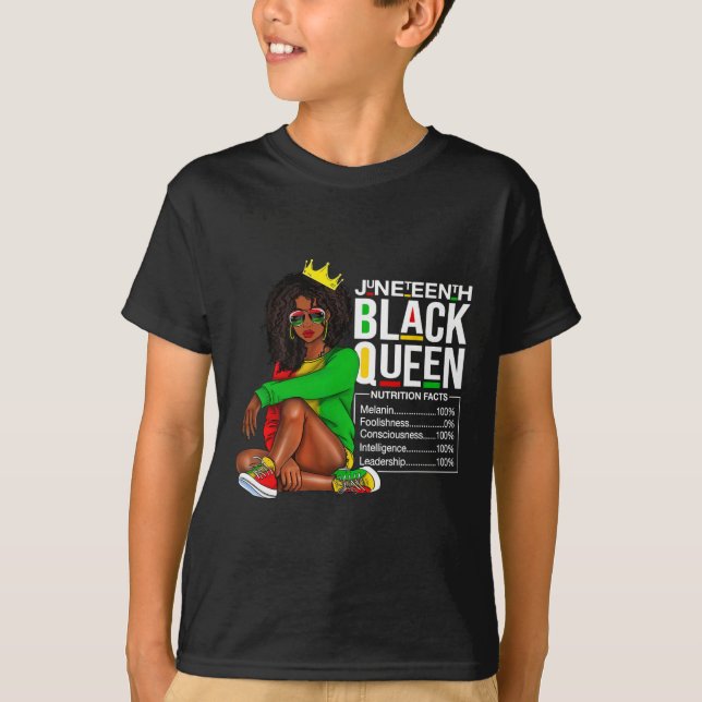 Camiseta Mulheres Junta Décima Negra Rainha Negra Fatos Nut (Frente)