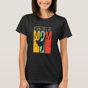 Camiseta Mulheres Karate Arte Marcial Lutando Mãe Retro Leg