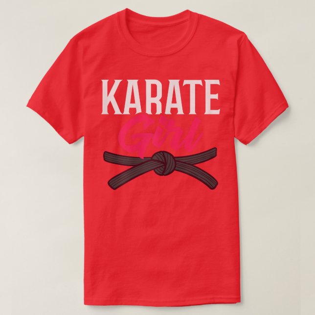 Camiseta Mulheres Karate Fighter Black Belt Formação B (Frente do Design)