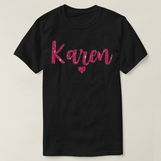 Camiseta Mulheres Karen Heart Pink (Frente do Design)