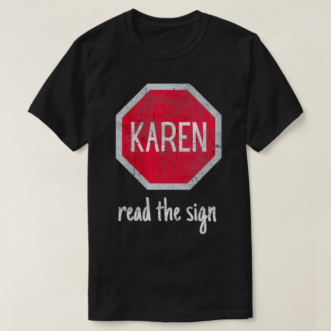 Camiseta Mulheres Karen Meme Rela Param e Leem a Tendência  (Frente do Design)