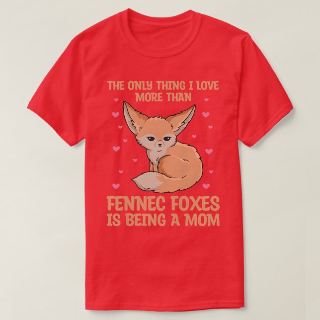 Camiseta Mulheres Kawaii Fennec Fox Design para uma Fox Fen (Frente do Design)