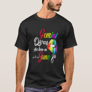 Camiseta Mulheres Lábios Do Arco-Íris Divas São Nasceres Em
