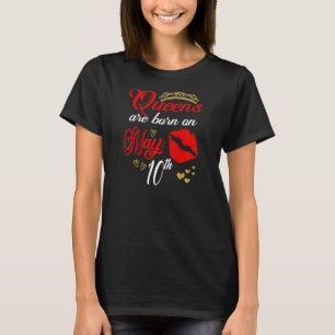 Camiseta Mulheres Lábios Vermelhas Filas São Nasceres No 10