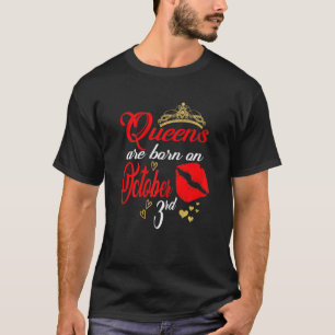 Camiseta Mulheres Lábios Vermelhos Filas estão Nasceres N