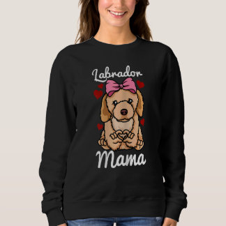 Camiseta Mulheres Labrador Mama Dedo Cachorro Com