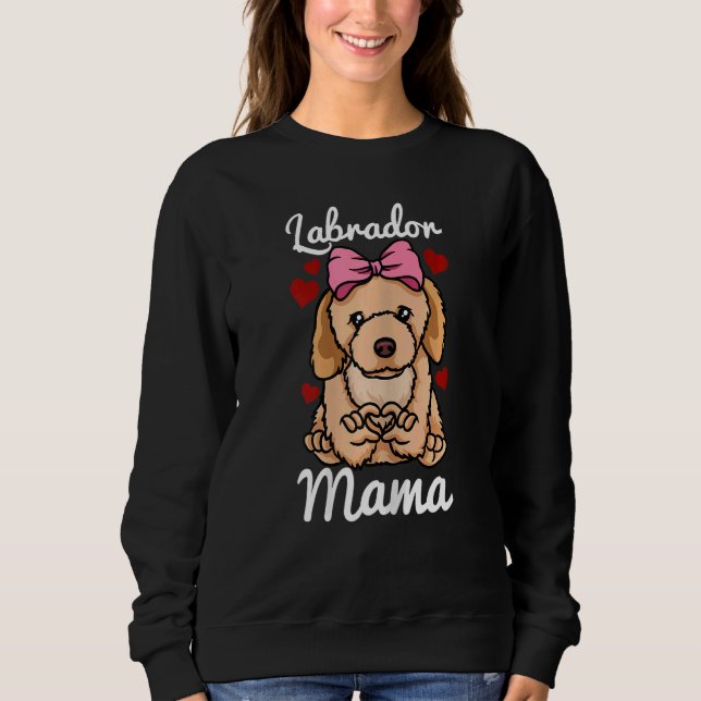 Camiseta Mulheres Labrador Mama Dedo Cachorro Com (Frente)