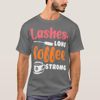Camiseta Mulheres Lashes Café Longo ForteBeauticianComposiç