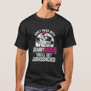 Camiseta Mulheres Legal Grannysaurus Dinosaur T Rex Cute Mo