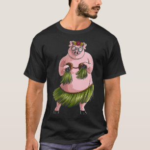 Camiseta Mulheres Legal Havaianas Luau Pig Funny Boar Lover