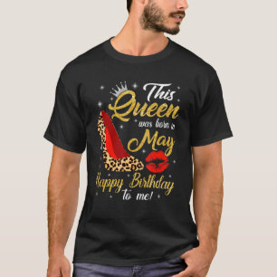 Camiseta Mulheres Leopardo Alto Salto Esta Rainha Foi Nasce