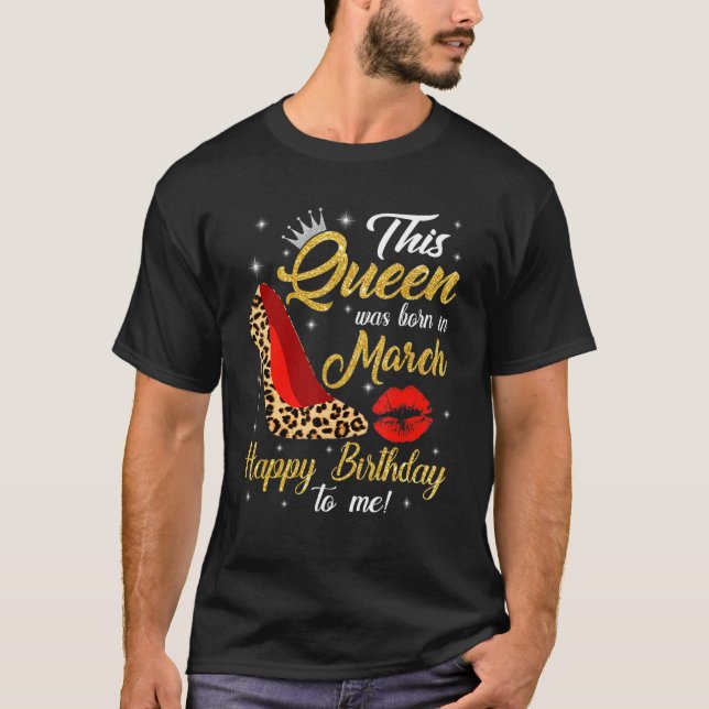 Camiseta Mulheres Leopardo Alto Salto Esta Rainha Foi Nasce (Frente)