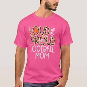 Camiseta Mulheres Lepard Loud e Orgulhosa Futebol Americano