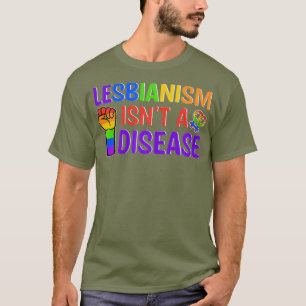 Camiseta Mulheres Lesbianismo não é uma doença Surpresa par