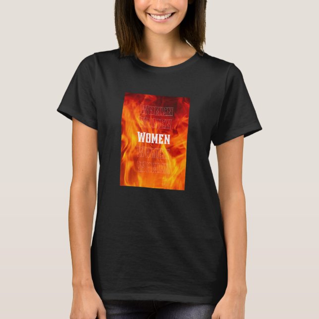 Camiseta Mulheres lésbicas com fogo (Frente)