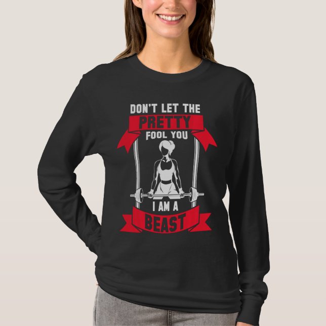 Camiseta Mulheres Levantando Workout Citando Malhação Engra (Frente)