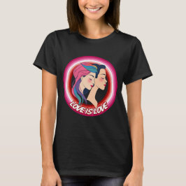 Camiseta Mulheres LGBTQ amam amor