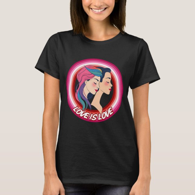 Camiseta Mulheres LGBTQ amam amor (Frente)