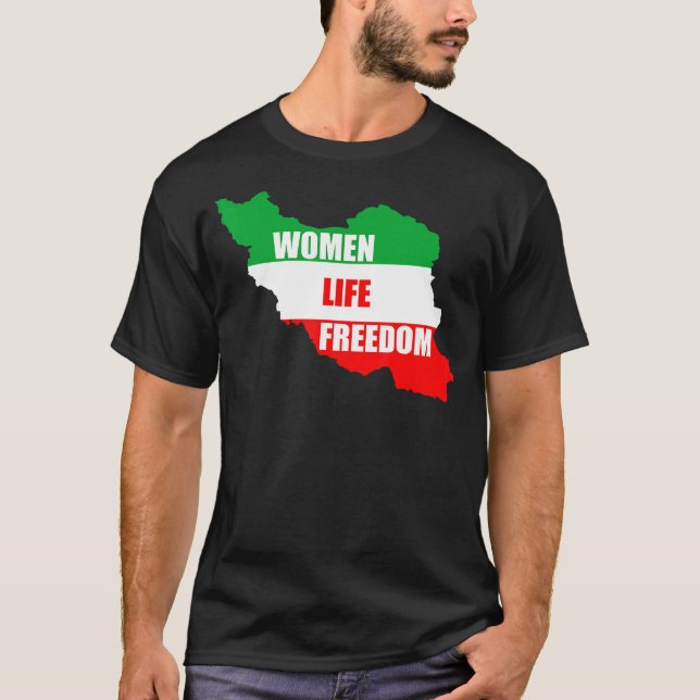 Camiseta Mulheres Liberdade Liberdade Liberdade Irã Nós def (Frente)