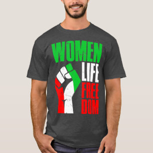 Camiseta Mulheres Liberdade Vintage Iraniana Desolada Livre