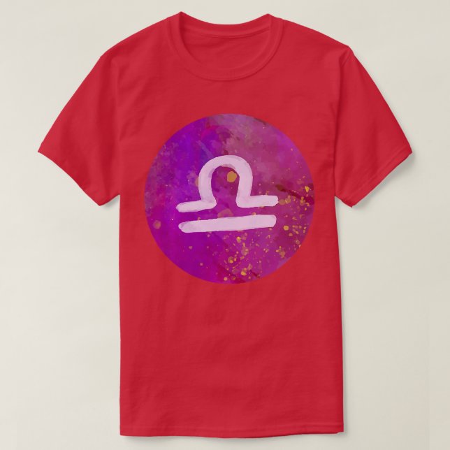 Camiseta Mulheres Libra Astrologia Para Seu Horoscópio Zodi (Frente do Design)