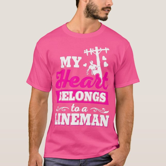 Camiseta Mulheres Lineesposa Funny Lineworker Esposas (Frente)