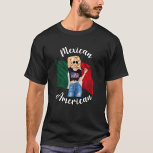 Camiseta Mulheres Loiras Americanas Mexicanas Mexicanas Ban