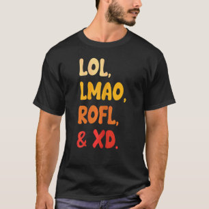 Camiseta Mulheres Lol Lmao Rofl E Xd Retro Internet Humor