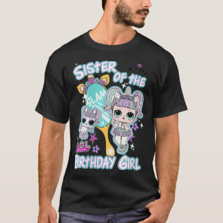 Camiseta Mulheres LOL Surpresa Irmã Da Rapariga De Aniversá