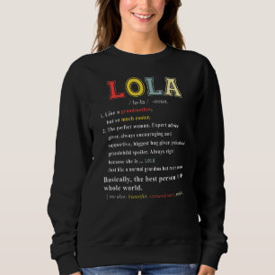Camiseta Mulheres Lola Engraçada Definição Vovó Mãe