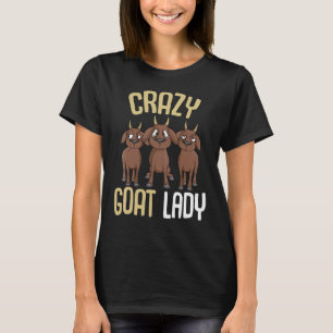 Camiseta Mulheres Loucas De Cabra Lady Goat