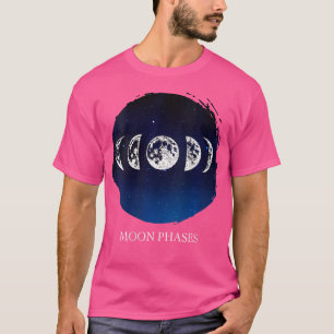 Camiseta Mulheres Lua Lunar Fases Da Lua Nerdy Astronomia E