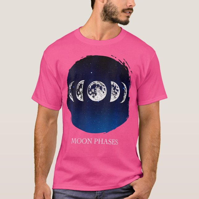 Camiseta Mulheres Lua Lunar Fases Da Lua Nerdy Astronomia E (Frente)