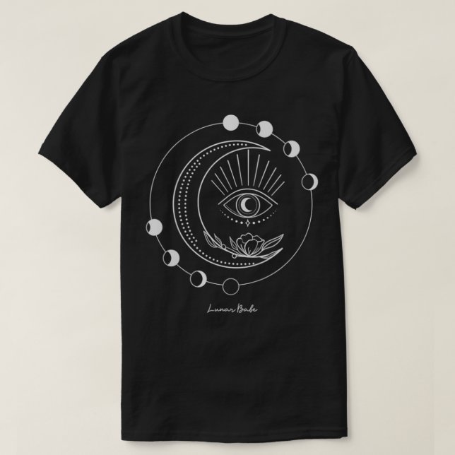Camiseta Mulheres Lunares Babe Astrologia Esoterética Da Lu (Frente do Design)