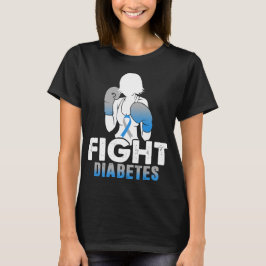 Camiseta mulheres lutam contra diabetes t1d t2d mãe guerrei