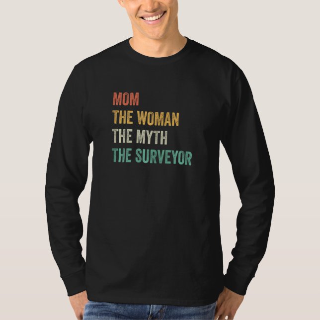 Camiseta Mulheres Mãe a Mulher o Mito o Levantador Carto (Frente)
