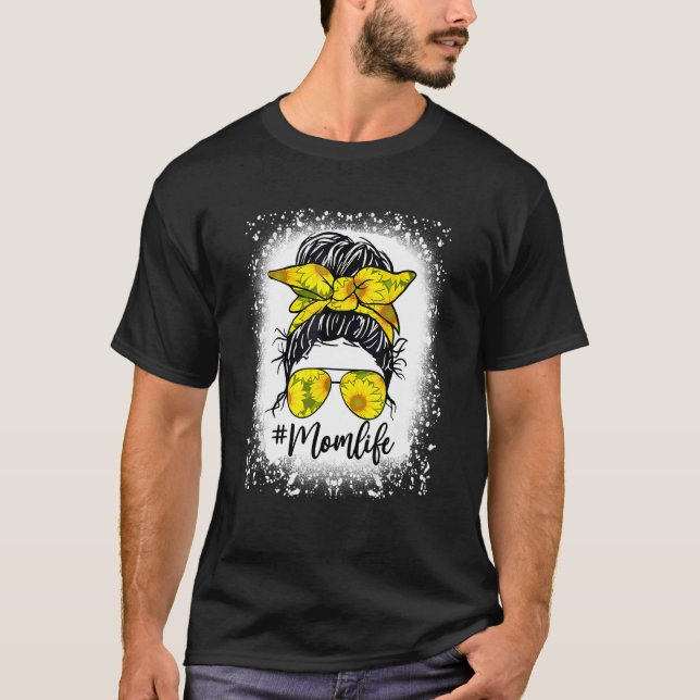 Camiseta Mulheres Mãe A Vida Sangrou A Mãe A Vida Girassol  (Frente)