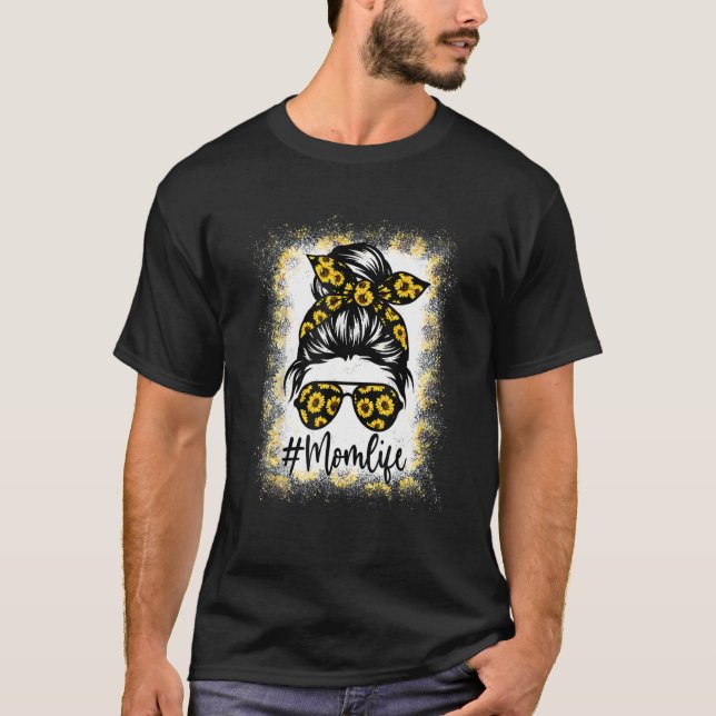 Camiseta Mulheres Mãe A Vida Sangrou A Mãe A Vida Girassol  (Frente)