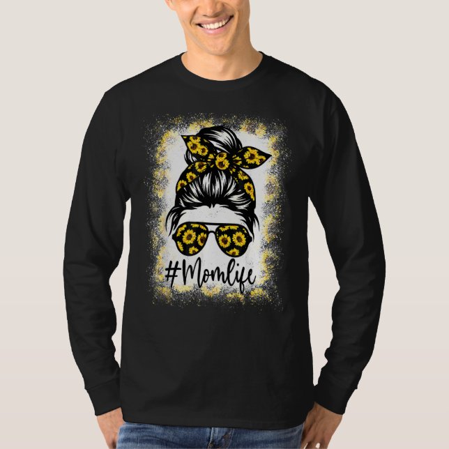 Camiseta Mulheres Mãe A Vida Sangrou A Mãe A Vida Girassol  (Frente)