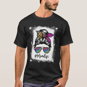 Camiseta Mulheres Mãe A Vida Sangrou A Mãe A Vida Leopardo 